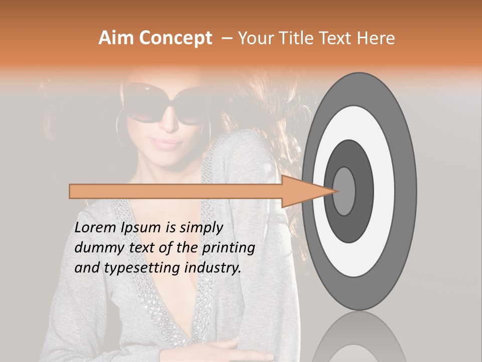 A Woman Wearing Sunglasses Is Posing For A Picture PowerPoint Template