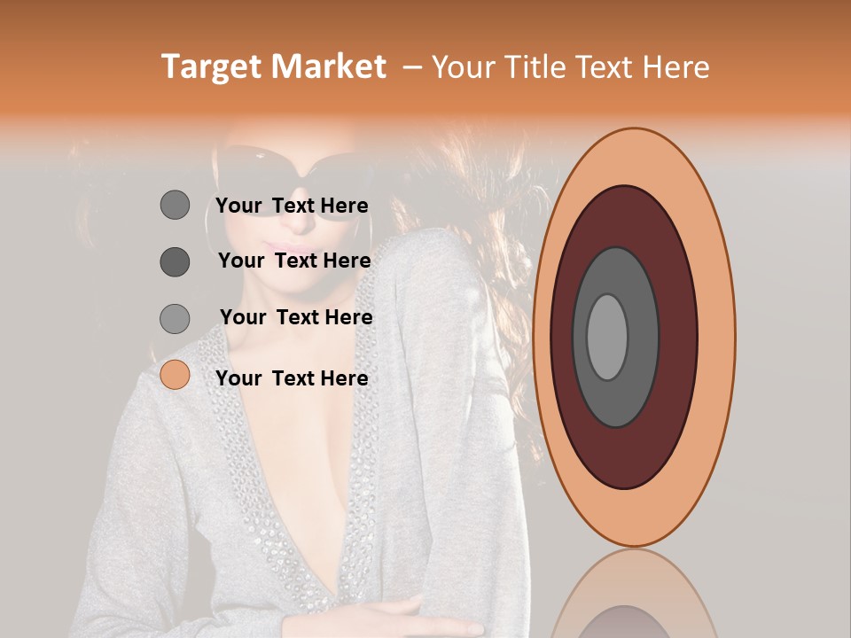 A Woman Wearing Sunglasses Is Posing For A Picture PowerPoint Template