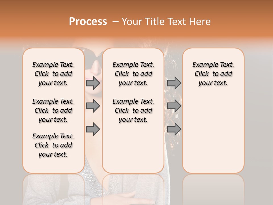 A Woman Wearing Sunglasses Is Posing For A Picture PowerPoint Template