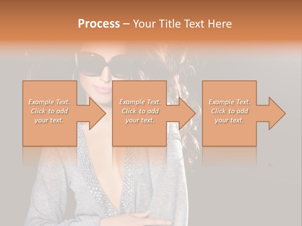 A Woman Wearing Sunglasses Is Posing For A Picture PowerPoint Template