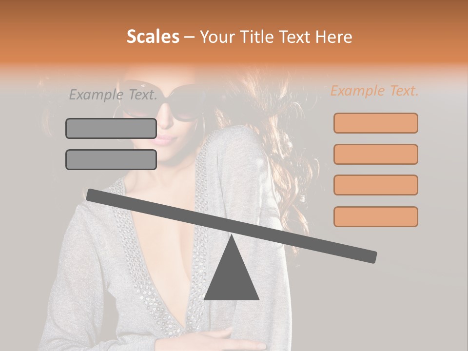 A Woman Wearing Sunglasses Is Posing For A Picture PowerPoint Template