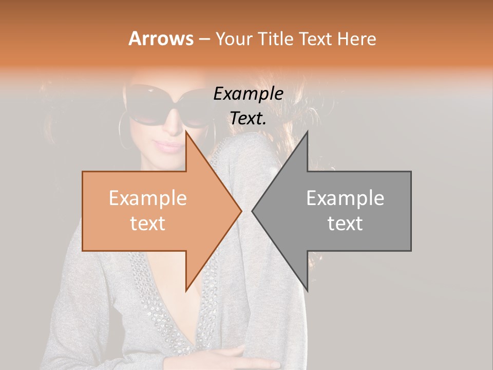A Woman Wearing Sunglasses Is Posing For A Picture PowerPoint Template