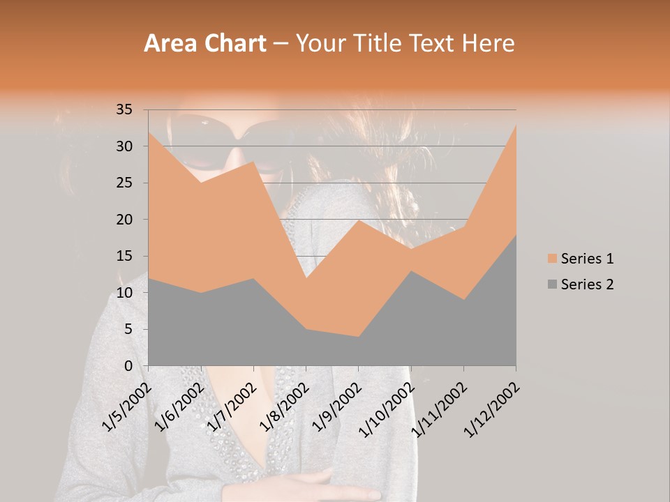 A Woman Wearing Sunglasses Is Posing For A Picture PowerPoint Template