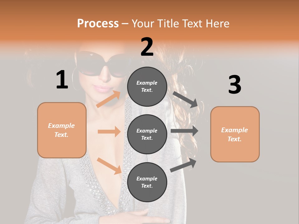 A Woman Wearing Sunglasses Is Posing For A Picture PowerPoint Template