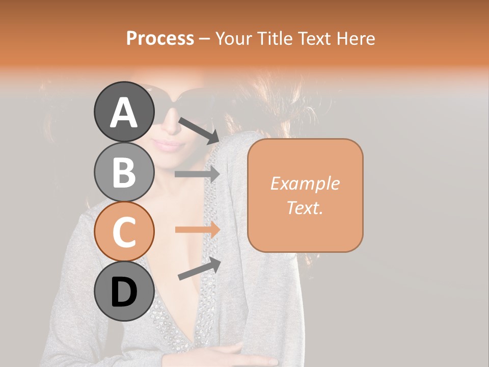 A Woman Wearing Sunglasses Is Posing For A Picture PowerPoint Template