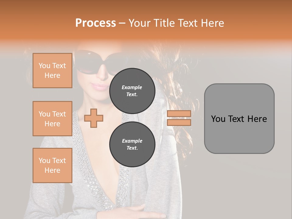 A Woman Wearing Sunglasses Is Posing For A Picture PowerPoint Template