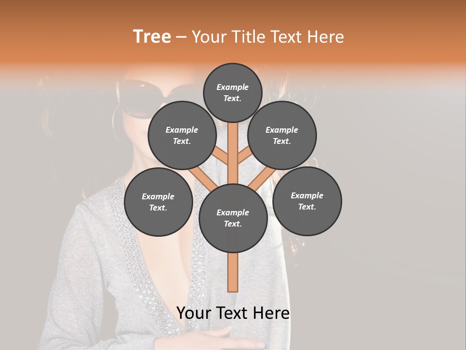 A Woman Wearing Sunglasses Is Posing For A Picture PowerPoint Template