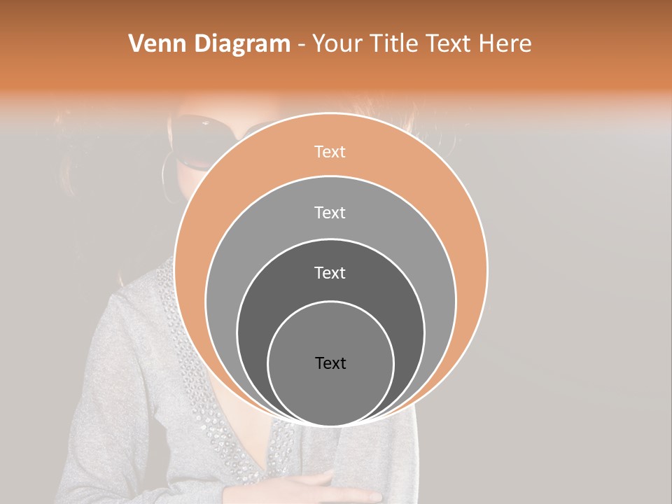 A Woman Wearing Sunglasses Is Posing For A Picture PowerPoint Template