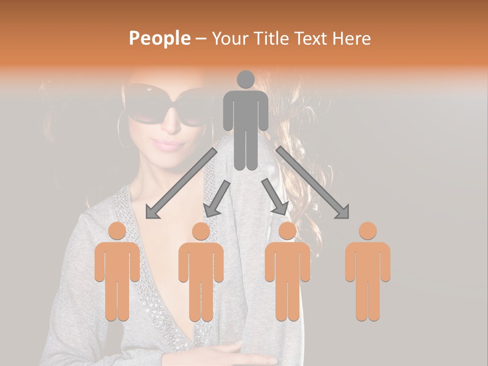 A Woman Wearing Sunglasses Is Posing For A Picture PowerPoint Template