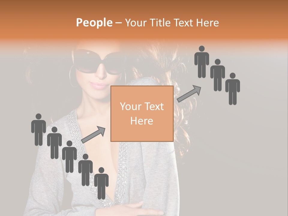 A Woman Wearing Sunglasses Is Posing For A Picture PowerPoint Template