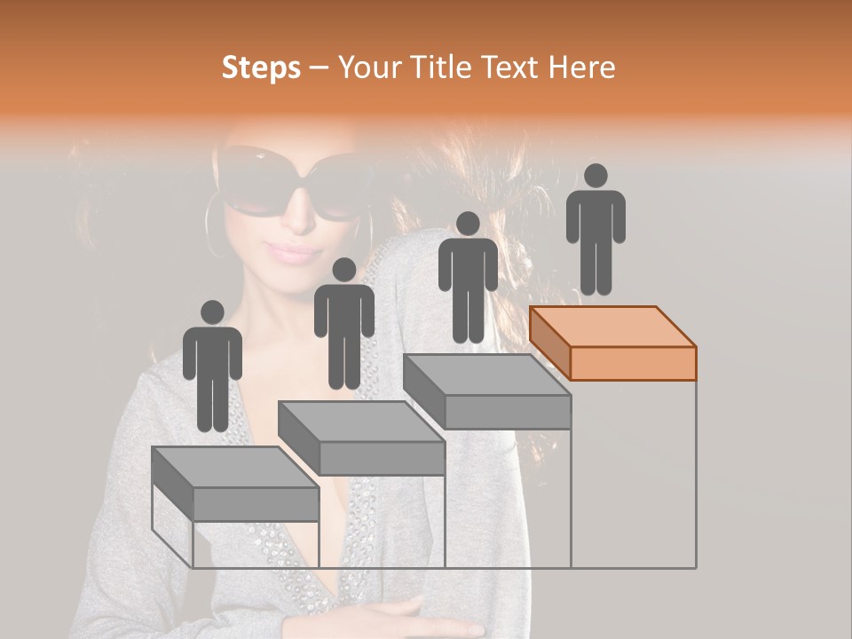 A Woman Wearing Sunglasses Is Posing For A Picture PowerPoint Template