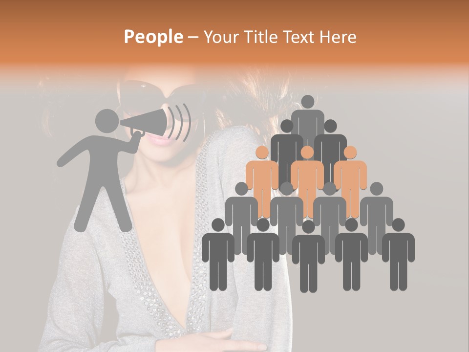 A Woman Wearing Sunglasses Is Posing For A Picture PowerPoint Template