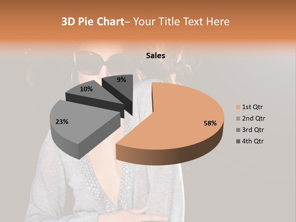 A Woman Wearing Sunglasses Is Posing For A Picture PowerPoint Template