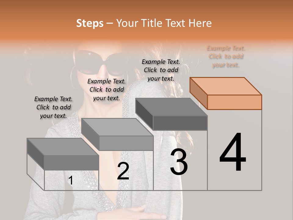 A Woman Wearing Sunglasses Is Posing For A Picture PowerPoint Template