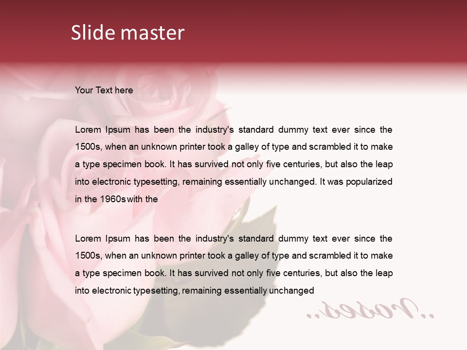 Romance Freshness Beauty PowerPoint Template