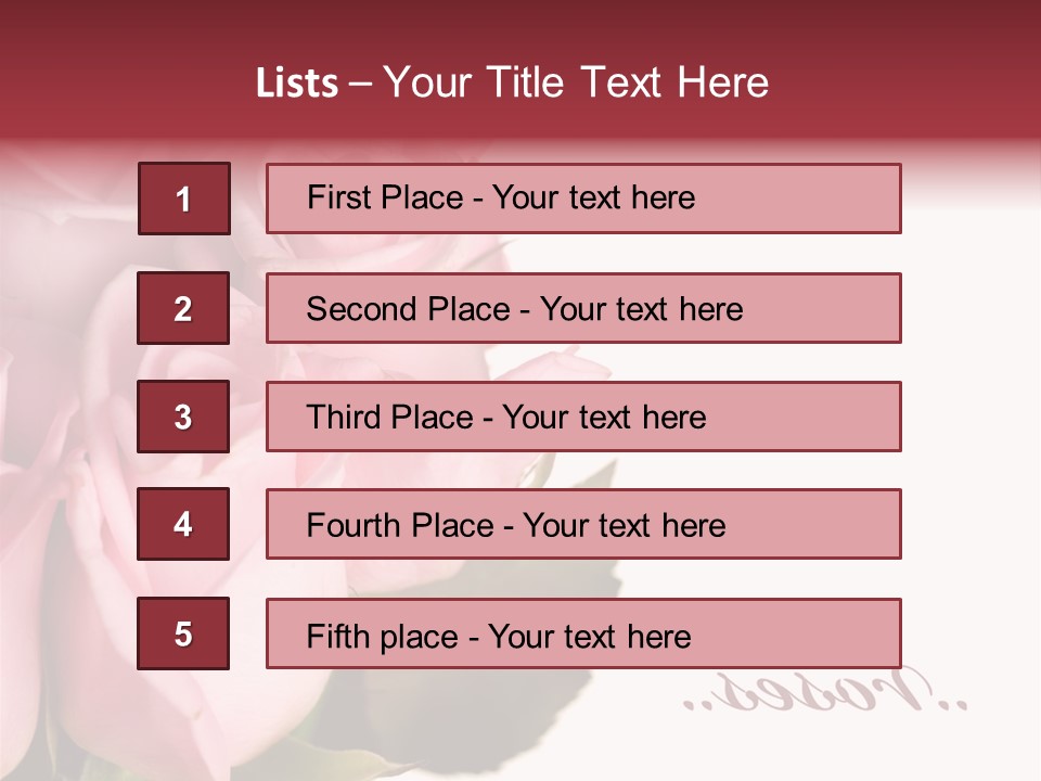 Romance Freshness Beauty PowerPoint Template