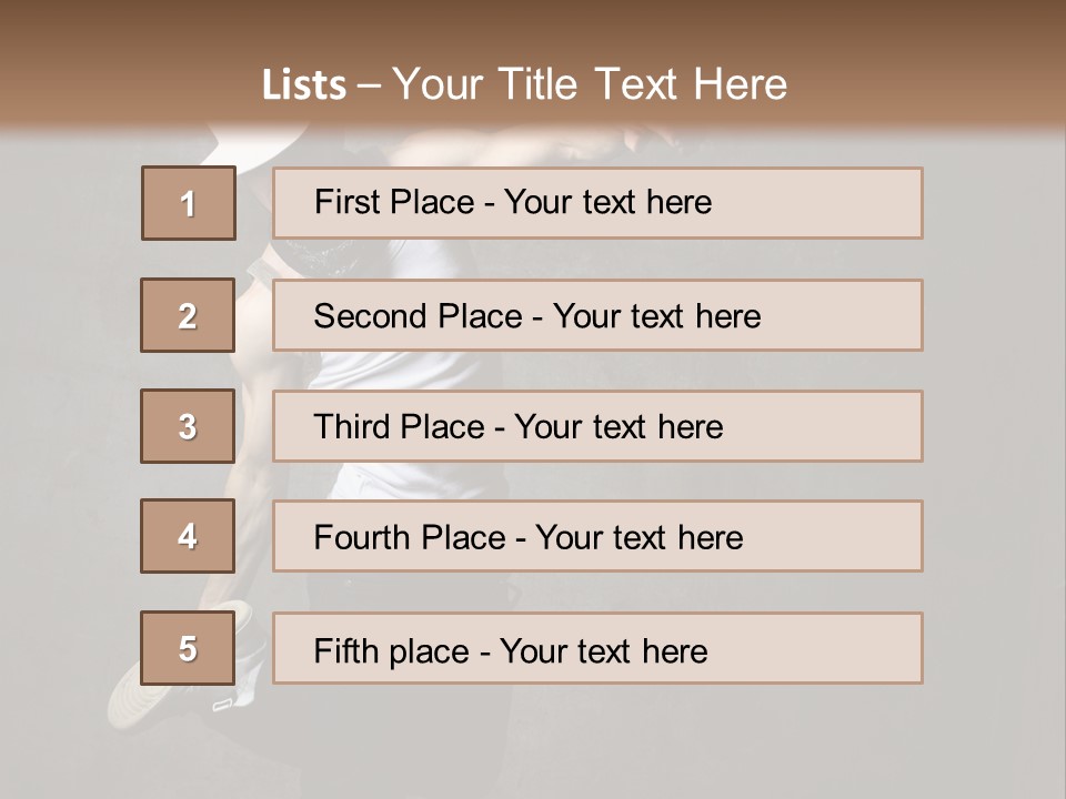 Lifestyle Modern Performer PowerPoint Template