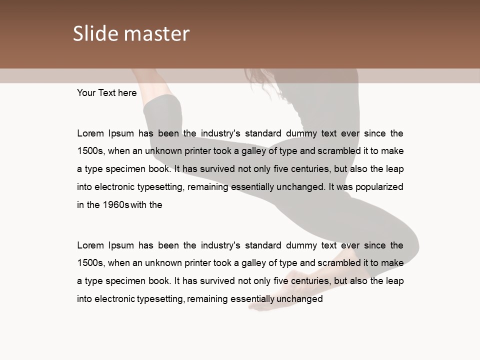 Fitness Beautiful Leap PowerPoint Template