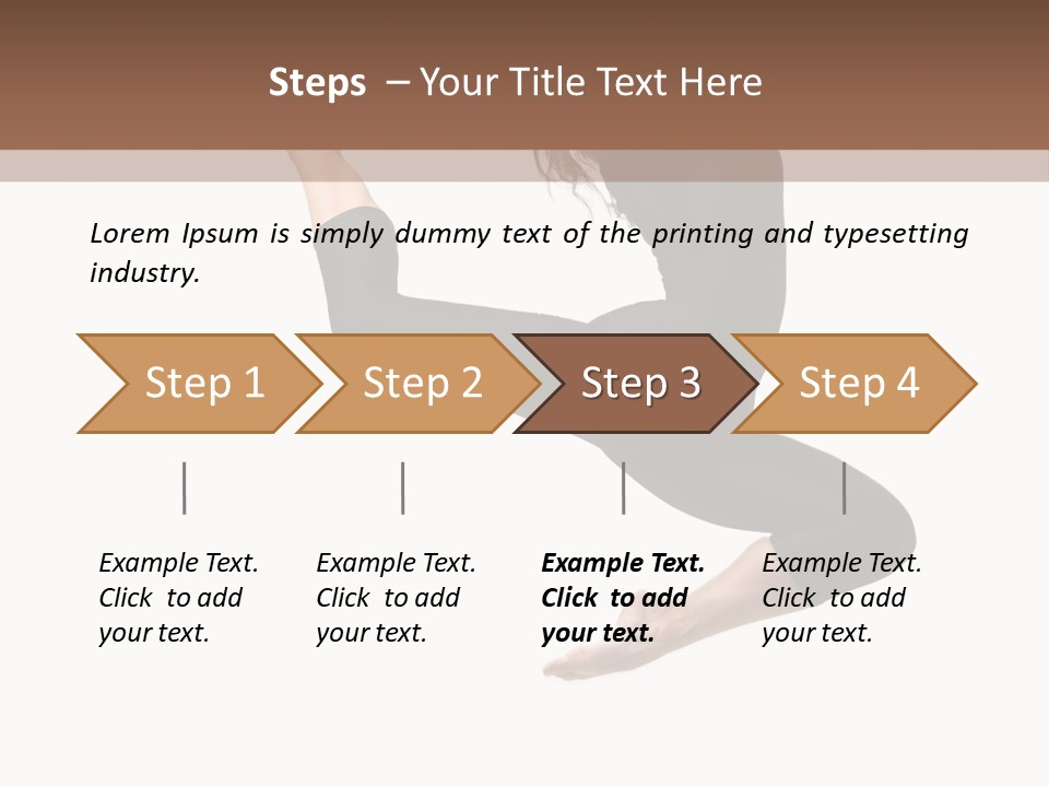 Fitness Beautiful Leap PowerPoint Template