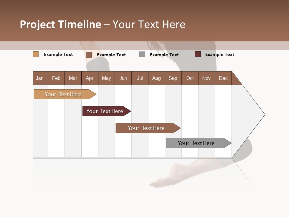 Fitness Beautiful Leap PowerPoint Template