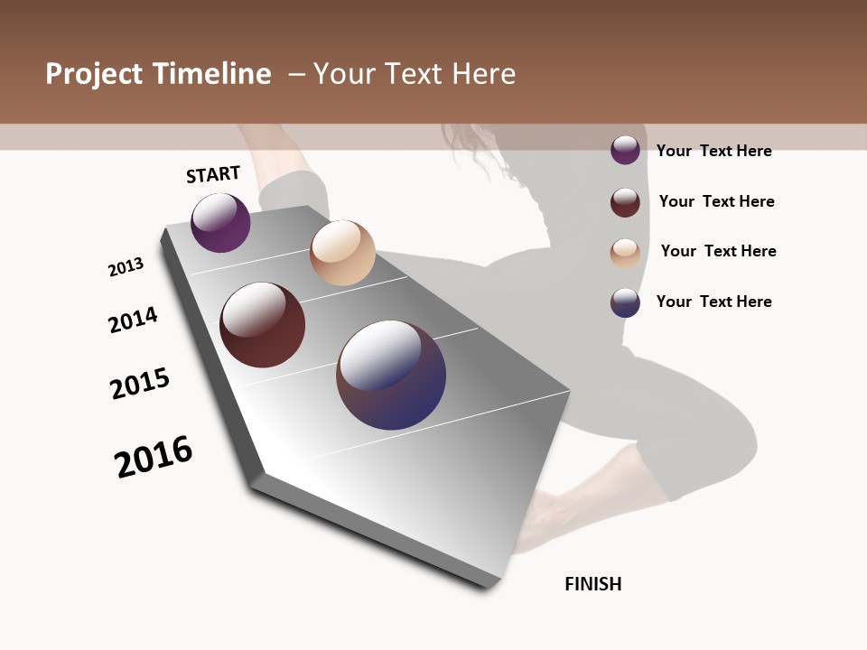 Fitness Beautiful Leap PowerPoint Template