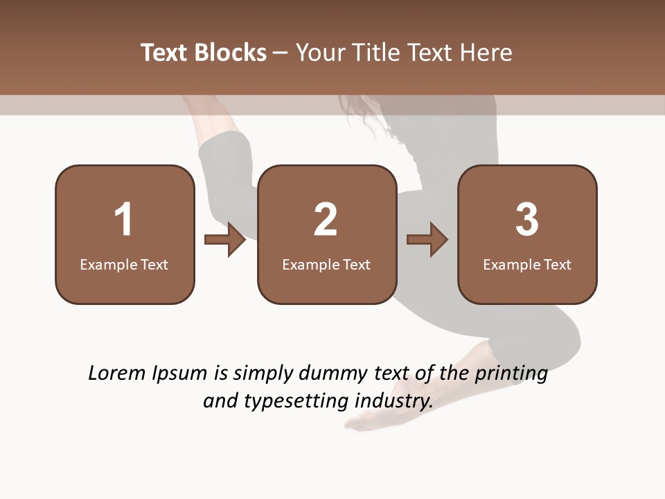 Fitness Beautiful Leap PowerPoint Template