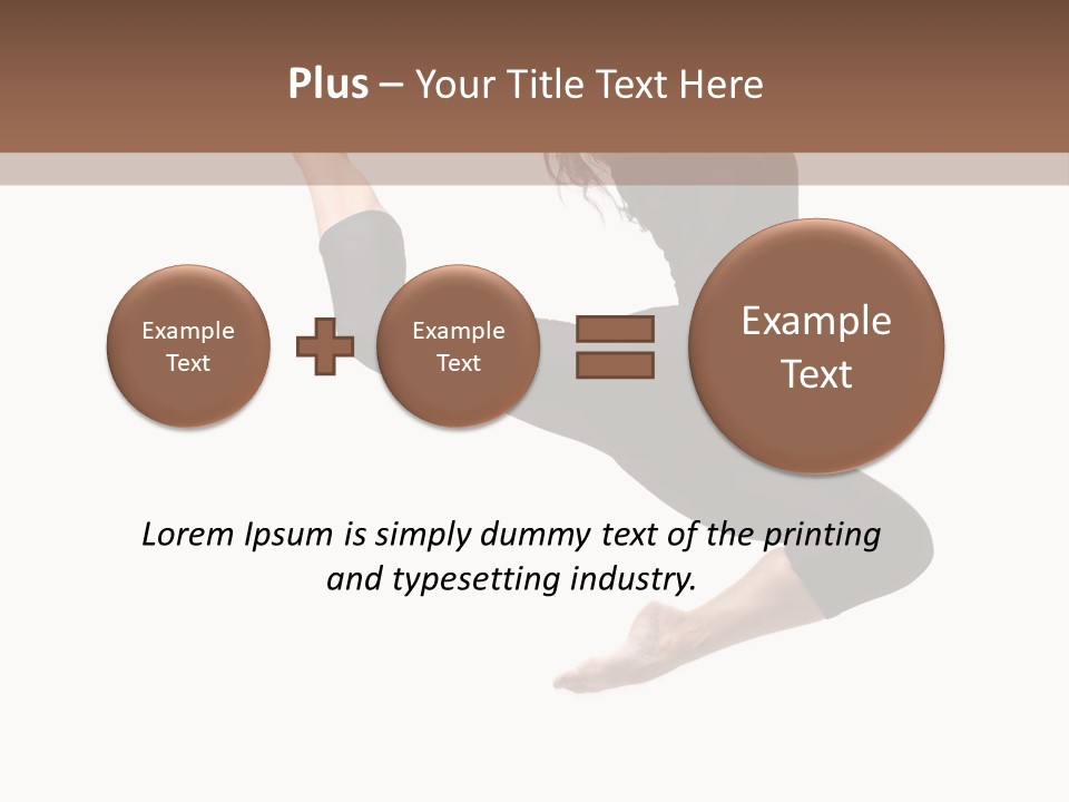 Fitness Beautiful Leap PowerPoint Template