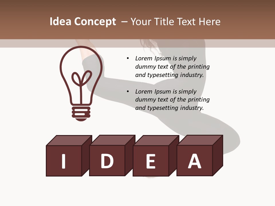 Fitness Beautiful Leap PowerPoint Template