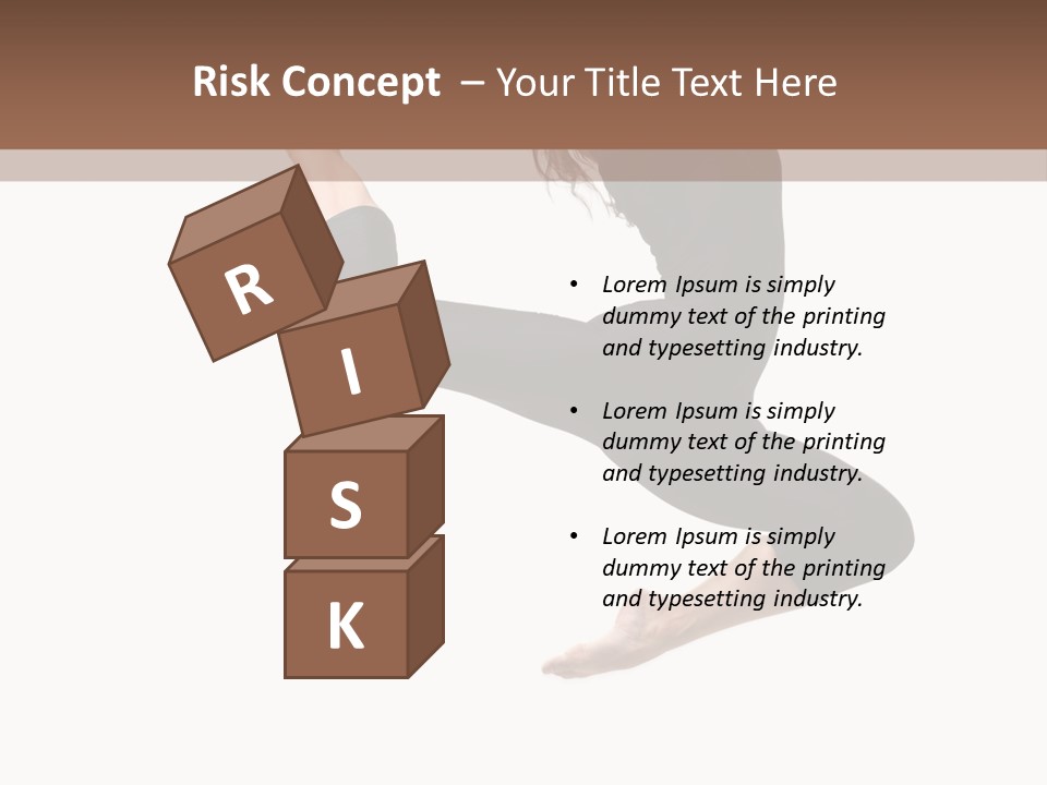 Fitness Beautiful Leap PowerPoint Template