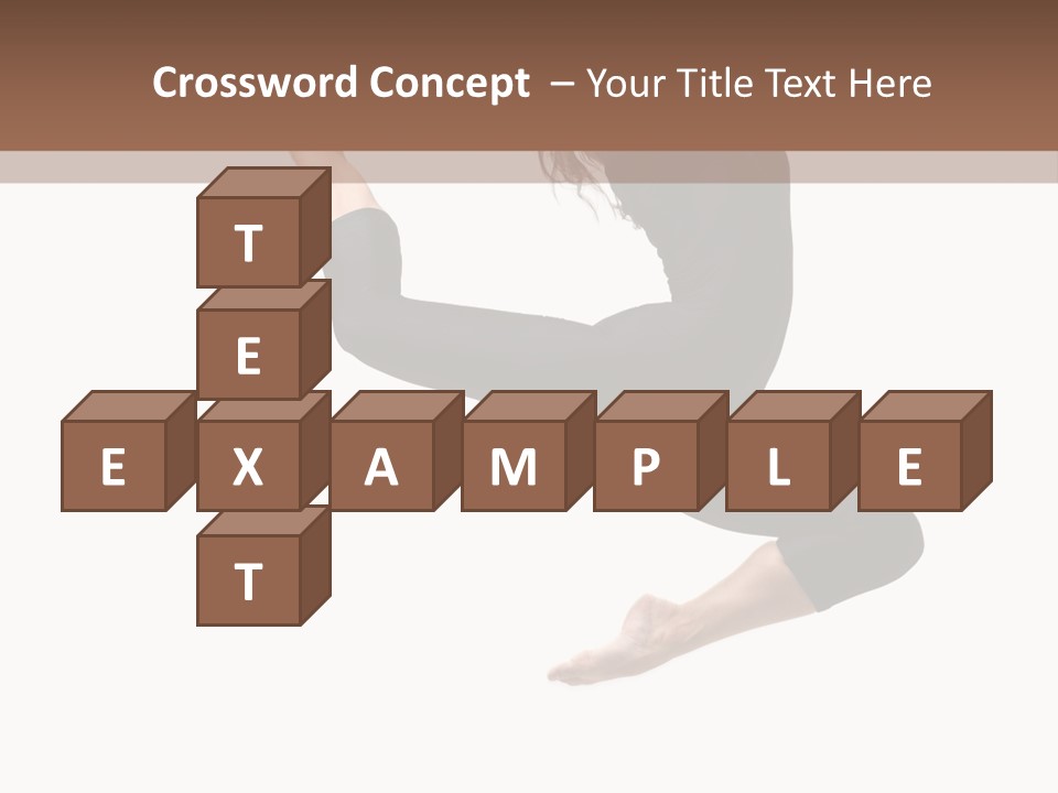 Fitness Beautiful Leap PowerPoint Template