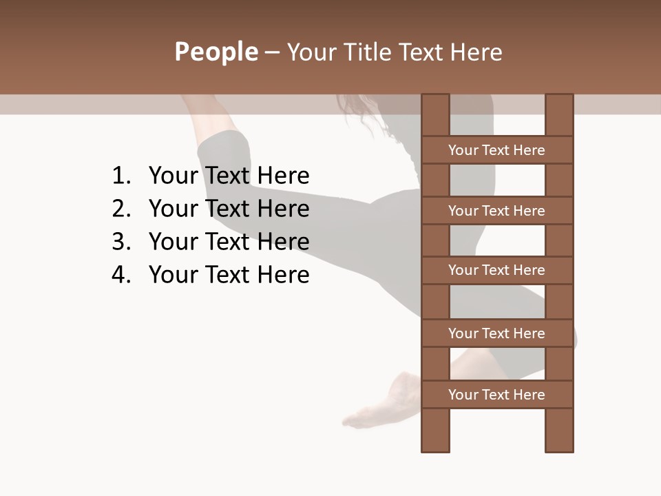 Fitness Beautiful Leap PowerPoint Template