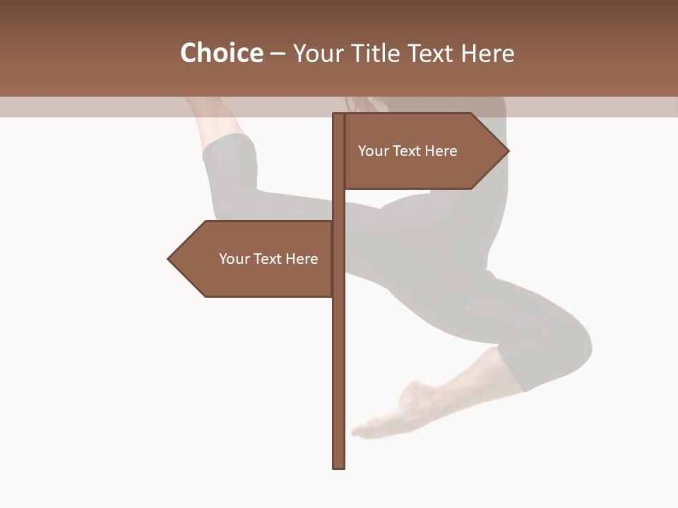 Fitness Beautiful Leap PowerPoint Template