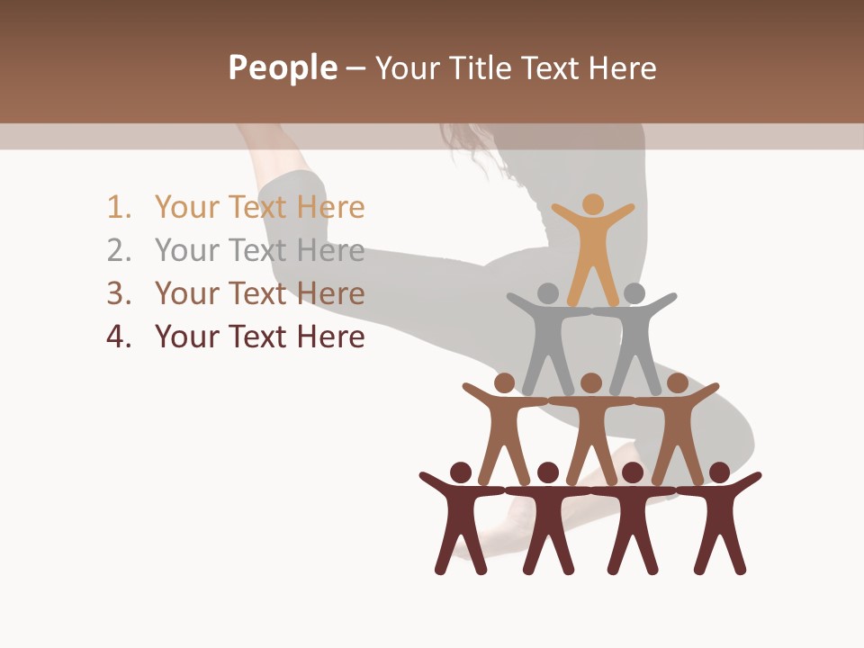 Fitness Beautiful Leap PowerPoint Template