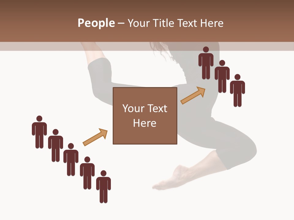 Fitness Beautiful Leap PowerPoint Template