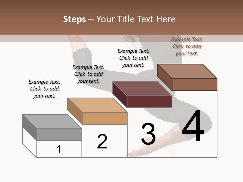 Fitness Beautiful Leap PowerPoint Template