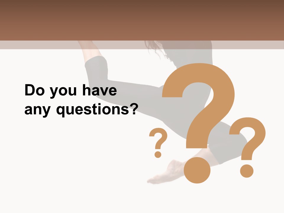 Fitness Beautiful Leap PowerPoint Template