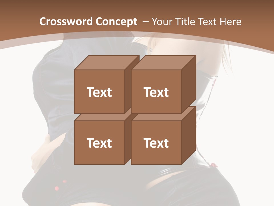 Model Hip Blonde PowerPoint Template