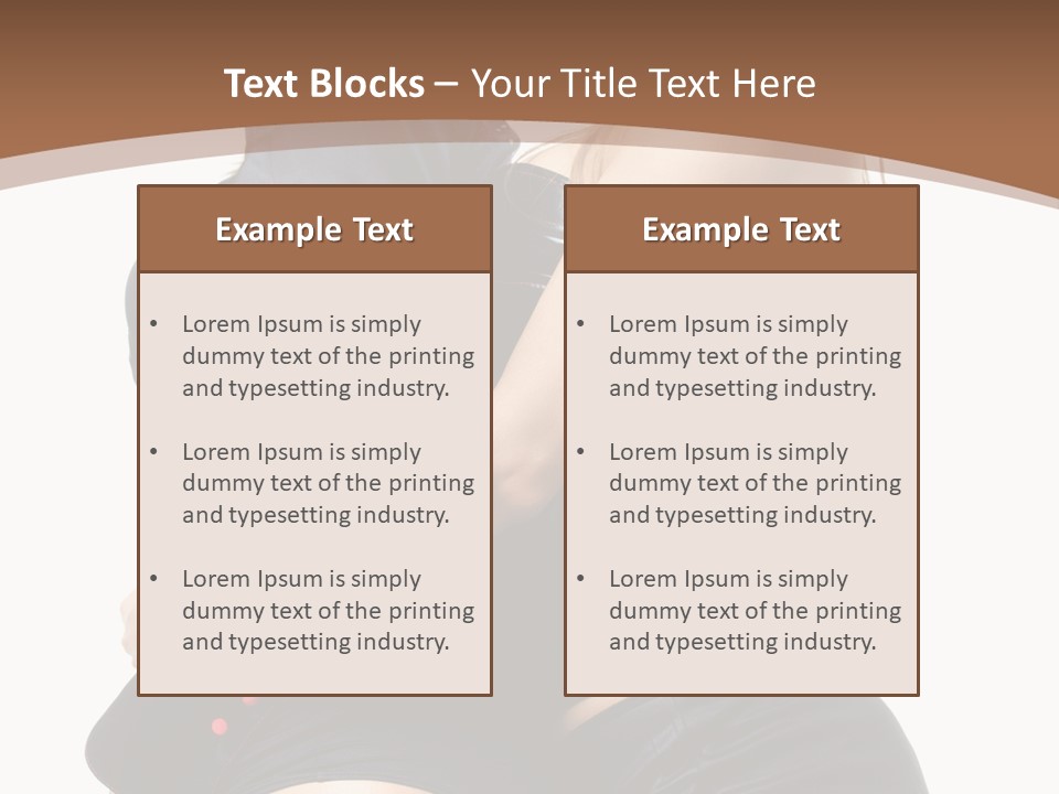 Model Hip Blonde PowerPoint Template