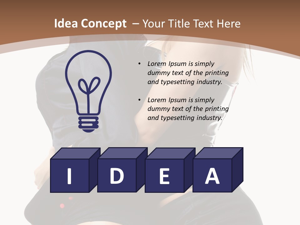 Model Hip Blonde PowerPoint Template