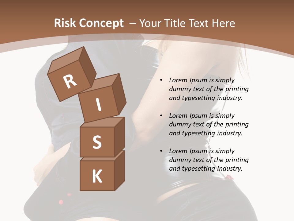 Model Hip Blonde PowerPoint Template