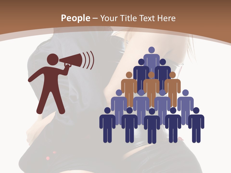 Model Hip Blonde PowerPoint Template