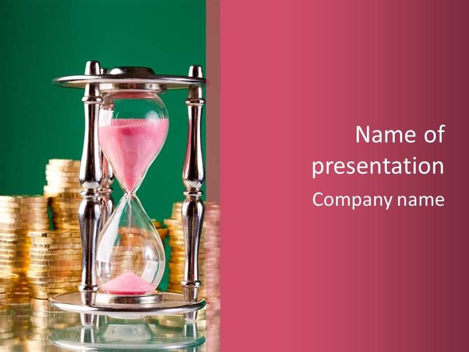 Minute Trickling Dollar PowerPoint Template