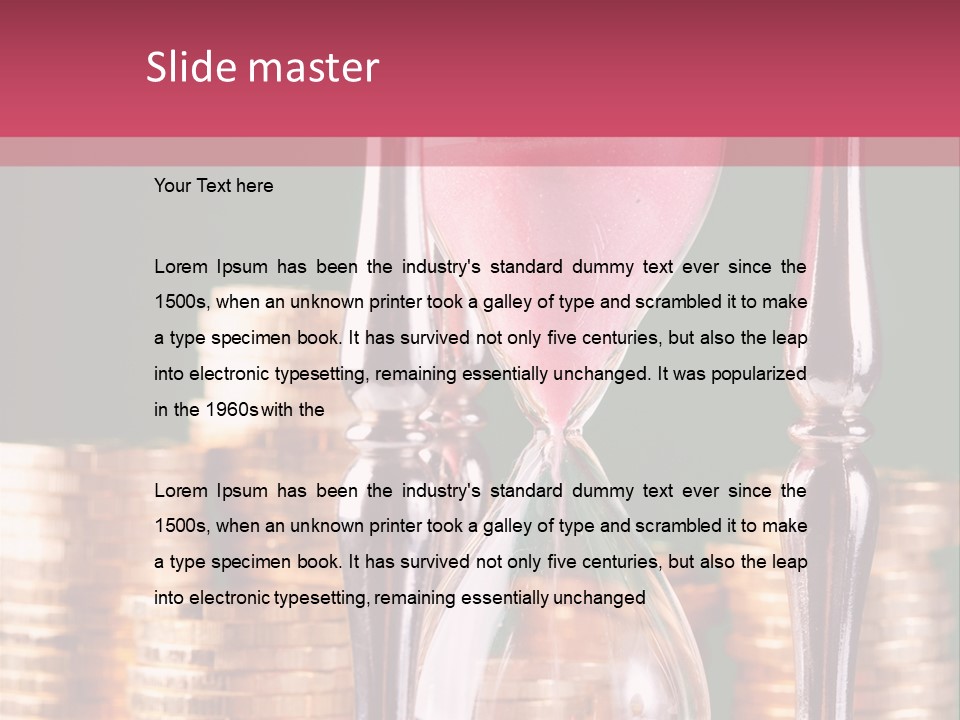 Minute Trickling Dollar PowerPoint Template