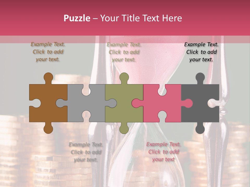 Minute Trickling Dollar PowerPoint Template