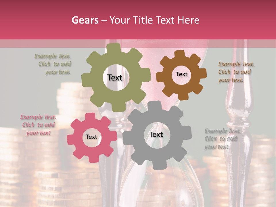 Minute Trickling Dollar PowerPoint Template