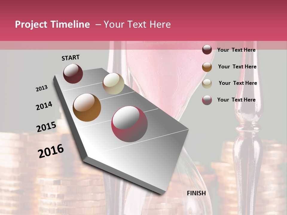 Minute Trickling Dollar PowerPoint Template