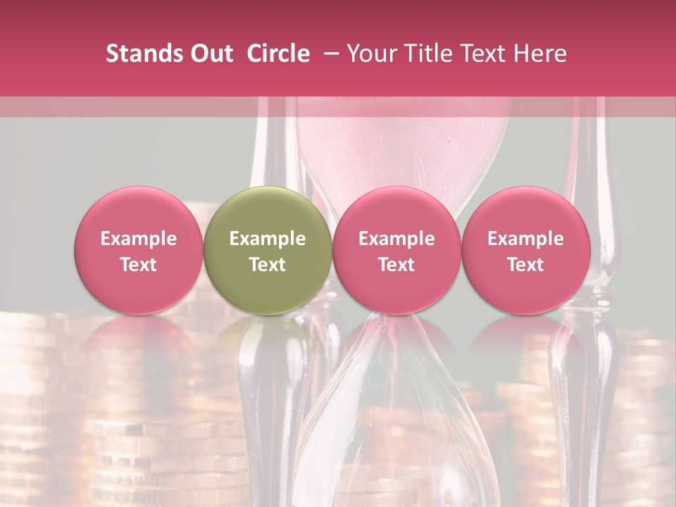 Minute Trickling Dollar PowerPoint Template