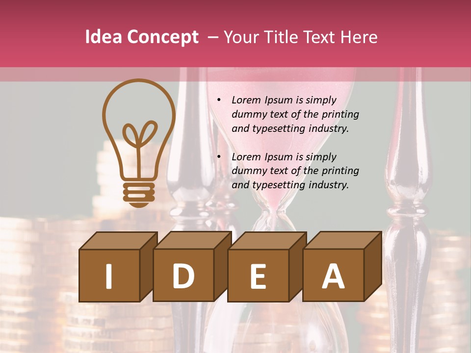 Minute Trickling Dollar PowerPoint Template