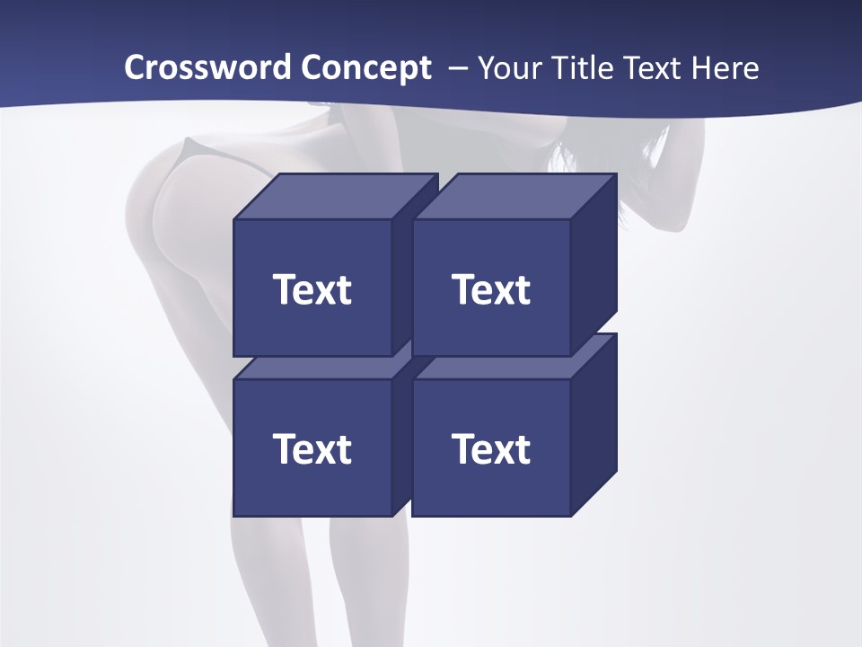 A Woman In A Black Bikini Posing For A Picture PowerPoint Template