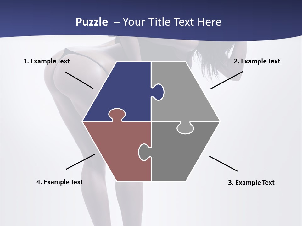 A Woman In A Black Bikini Posing For A Picture PowerPoint Template